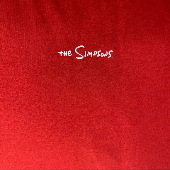 Duff Man In Cape Superhero Pose The Simpsons Red T-shirt Men’s Size Large - Picture 4 of 7